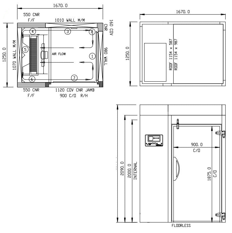 Williams Blast Chiller - 90Kg Roll In Blast Chiller Combi Trolley Compatible WMBC90C