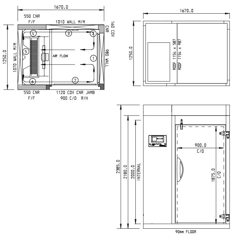 Williams Blast Chiller - 160Kg Roll In Blast Chiller/Freezer Combi Trolley Compatible WMBCF160C