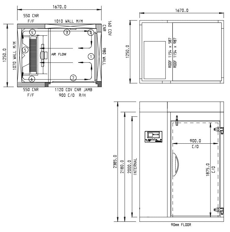 Williams Blast Chiller - 200Kg Roll In Blast Chiller/Freezer Combi Trolley Compatible WMBCF200C