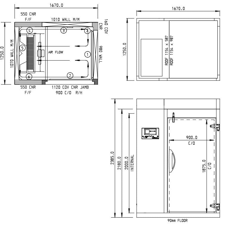 Williams Blast Chiller - 90Kg Roll In Blast Chiller/Freezer Combi Trolley Compatible WMBCF90C
