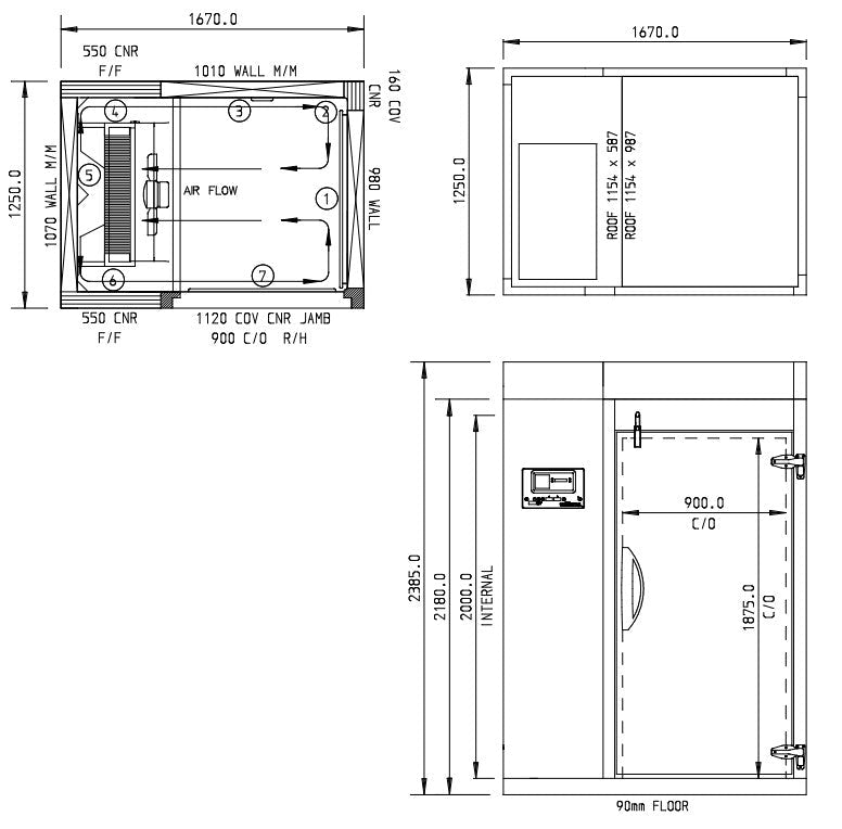 Williams Blast Chiller - 100Kg Roll In Blast Freezer Combi Trolley Compatible WMBF100C