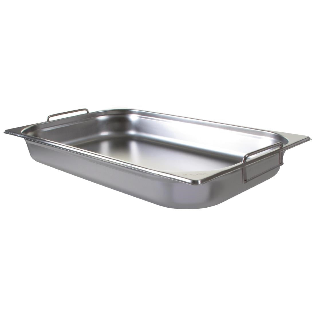 Vogue Stainless Steel 1/1 Gastronorm Pan with Handles 65mm - CB178-A