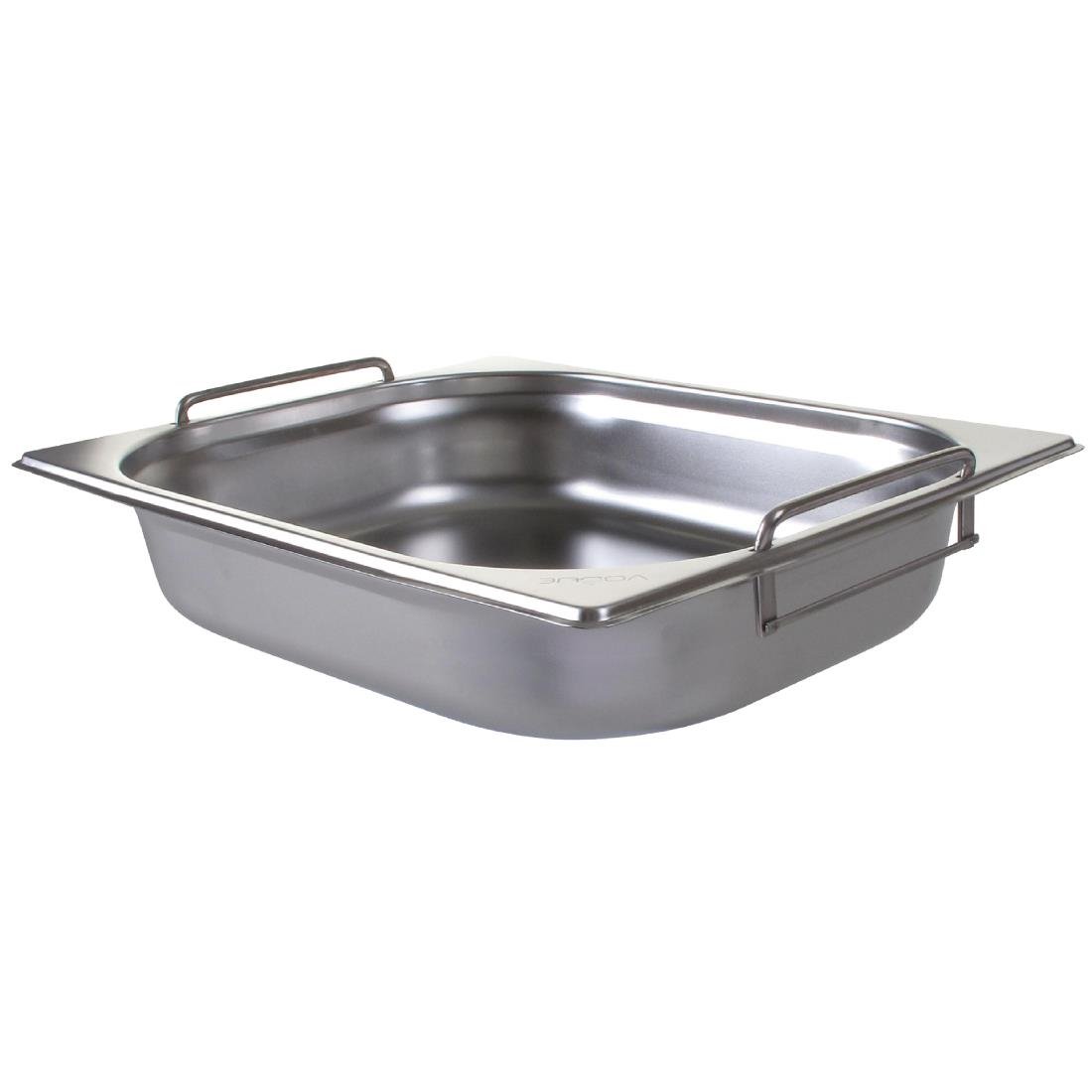 Vogue Stainless Steel 1/2 Gastronorm Tray with Handles 65mm - CB182-A