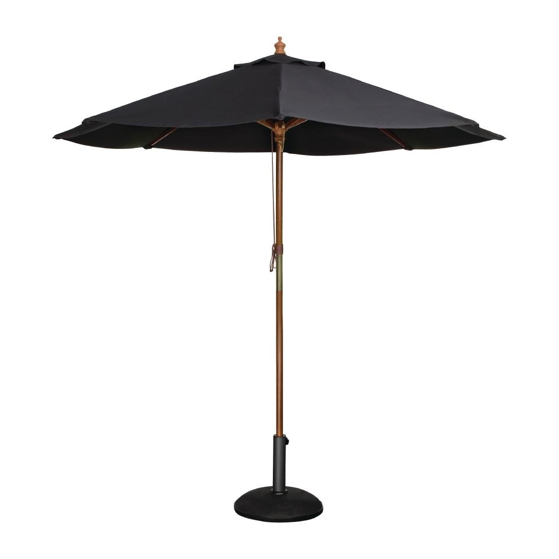 Bolero Round Outdoor Umbrella 2.5m Diameter Black - CB514