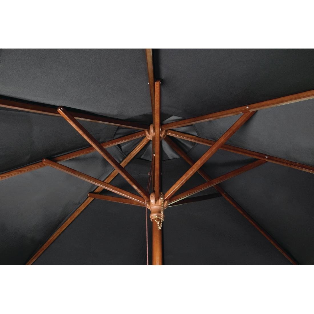 Bolero Round Outdoor Umbrella 3m Diameter Black - CB517