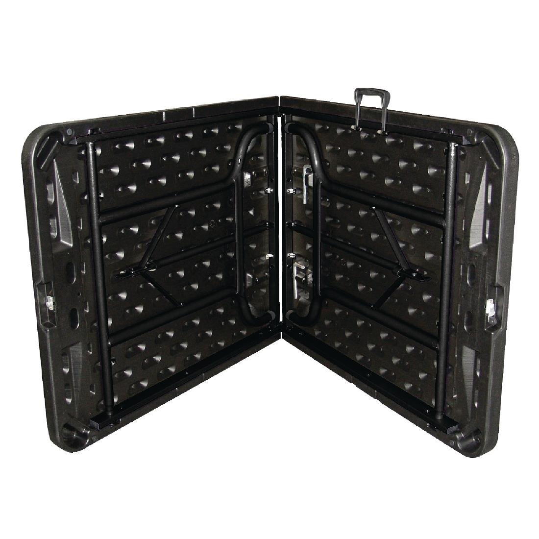 Bolero Centre Folding Utility Table 6ft Black - CB518