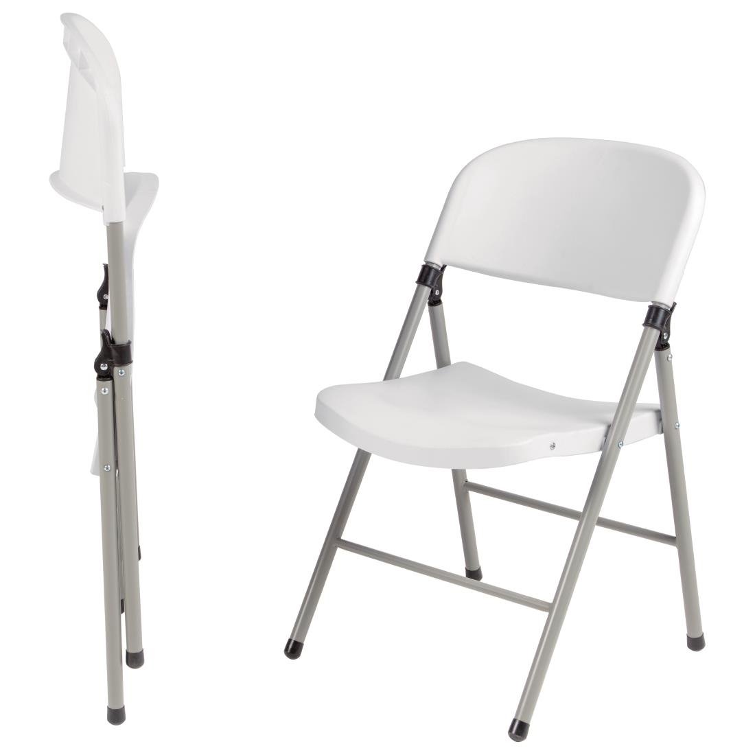Bolero Foldaway Utility Chairs White (Pack of 2) - CE692
