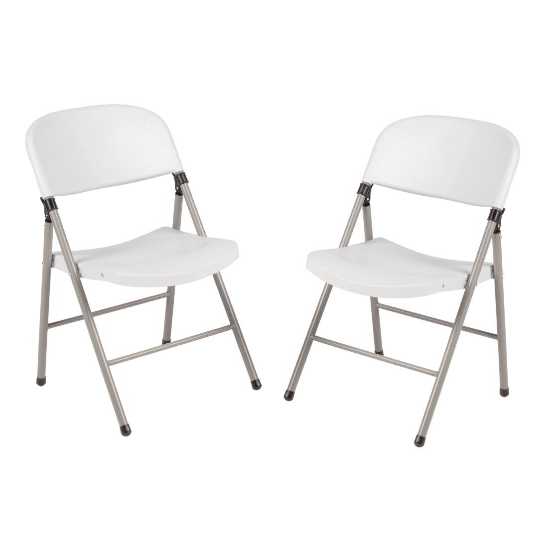 Bolero Foldaway Utility Chairs White (Pack of 2) - CE692