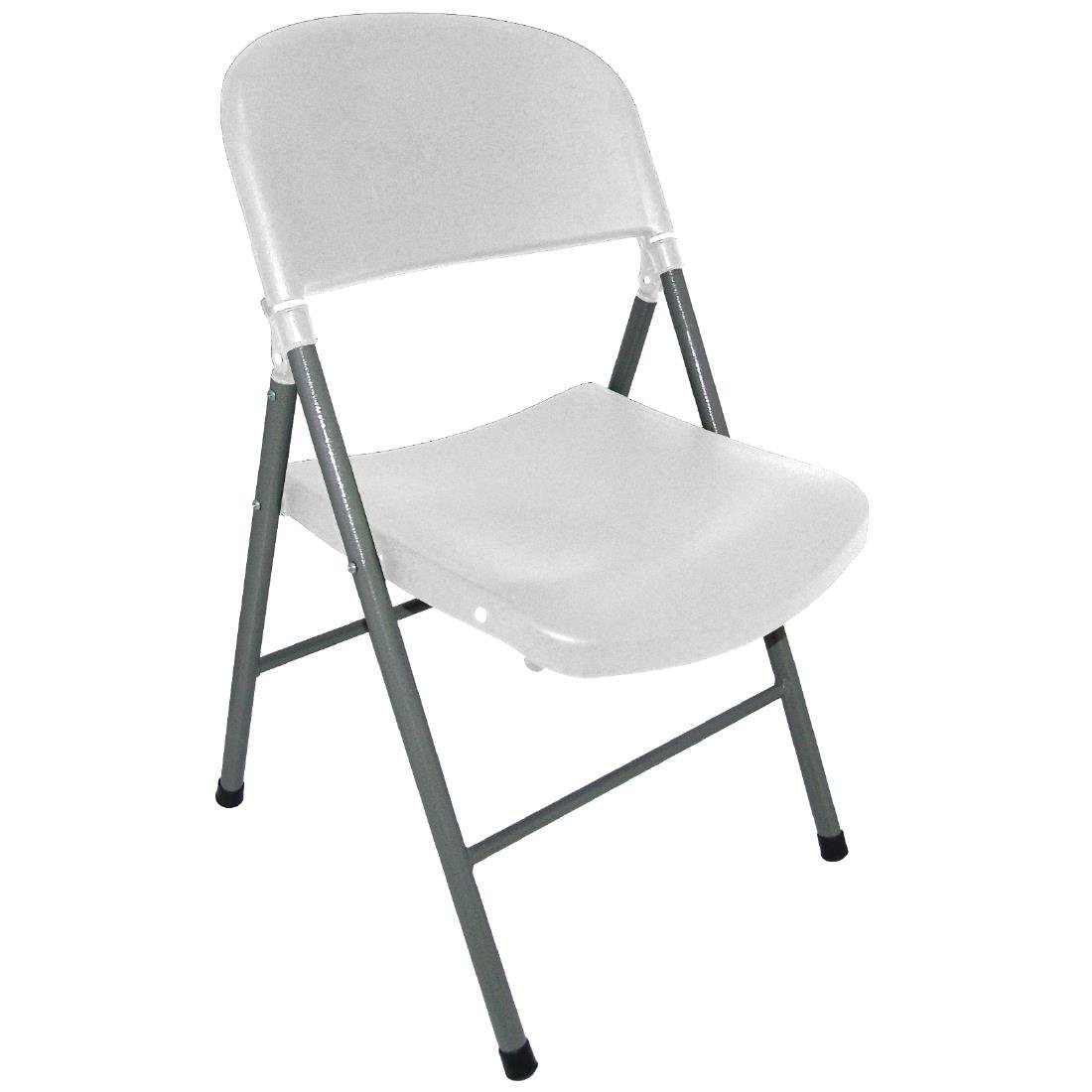 Bolero Foldaway Utility Chairs White (Pack of 2) - CE692