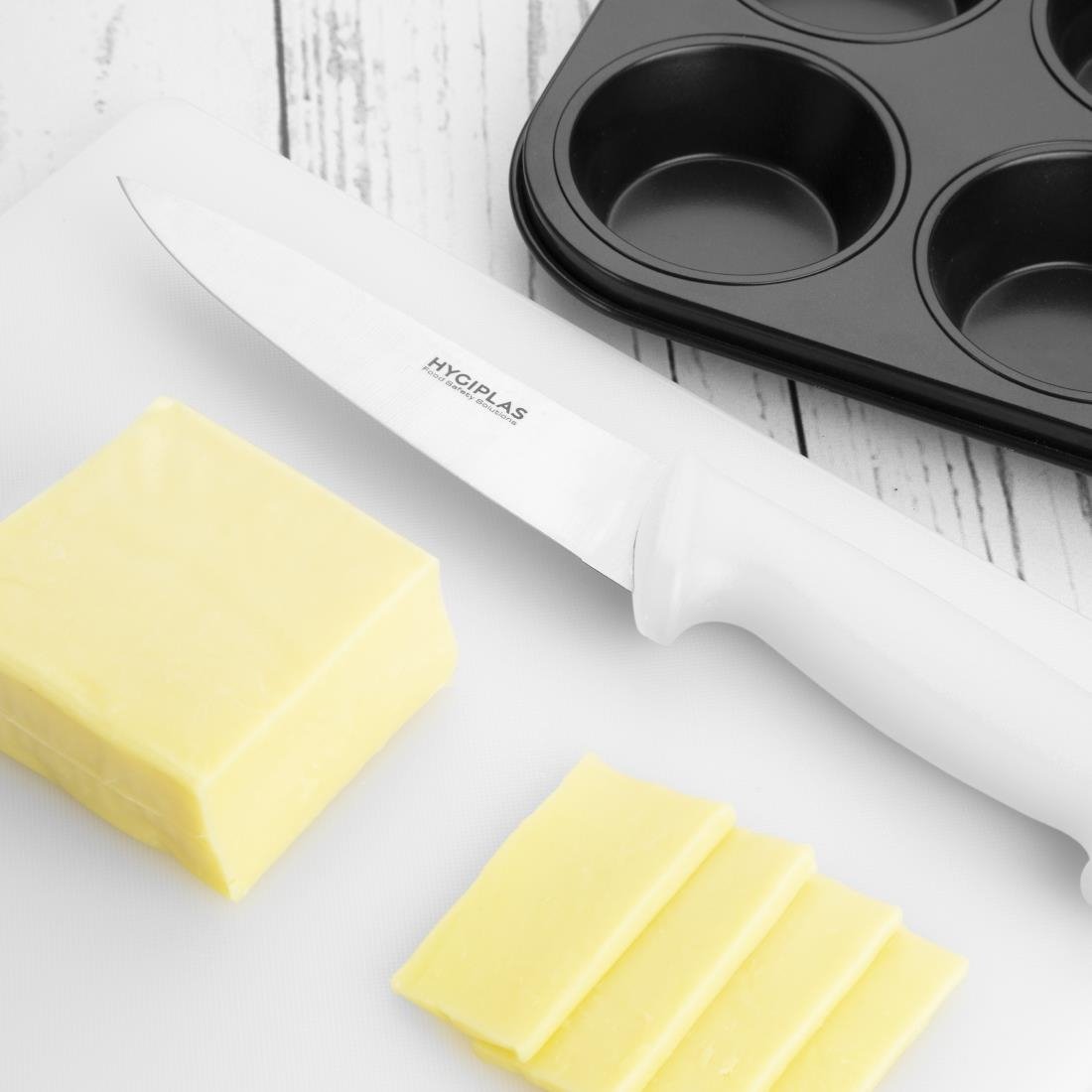 Hygiplas High Density Set of 7 Antibacterial Chopping Board Set - 450x300x10mm - CH045