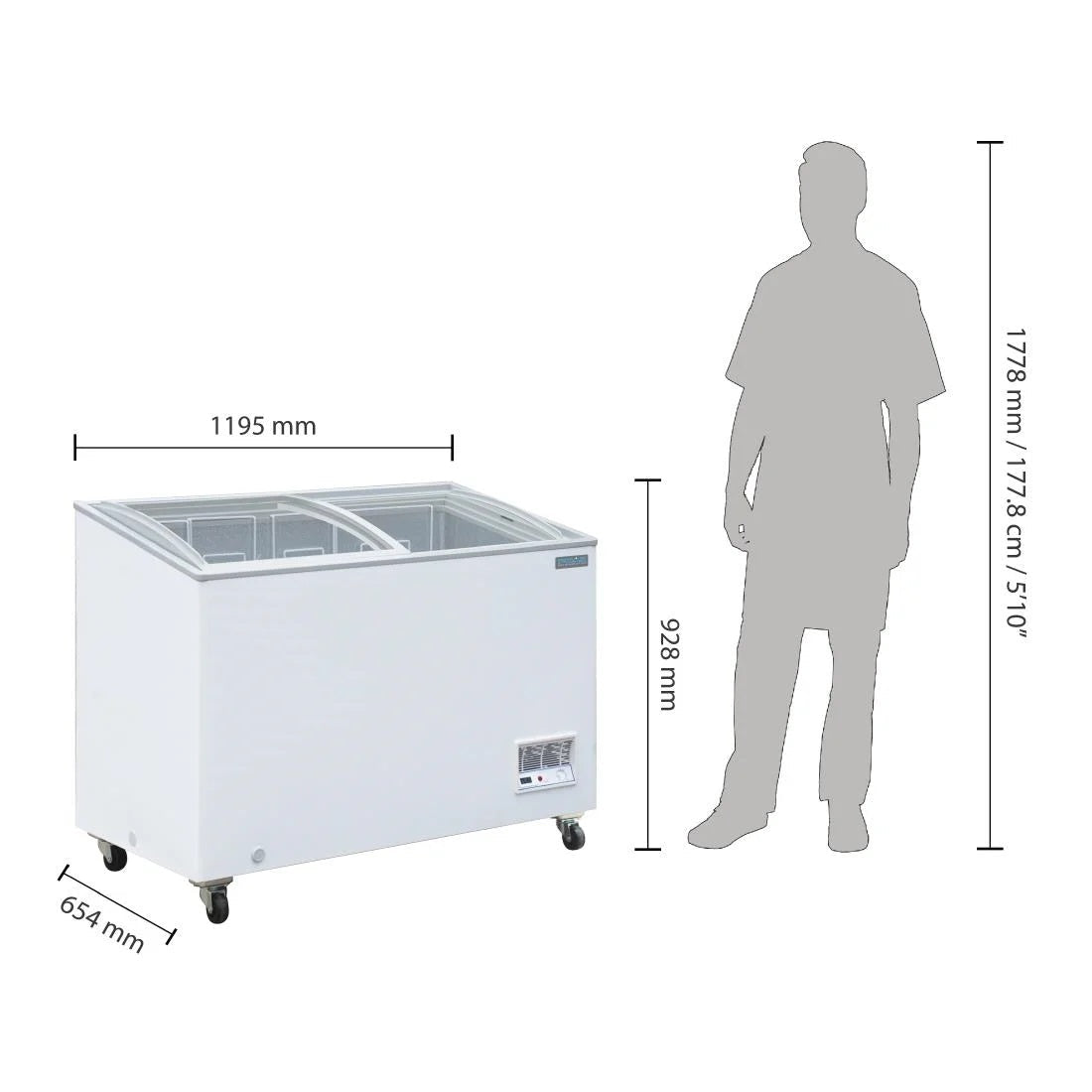 Polar G-Series Display Chest Freezer - 270Ltr - GM499-A