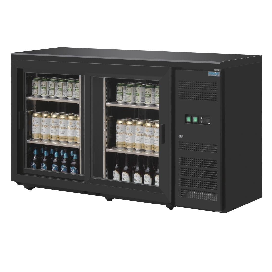 Polar U-Series Back Bar Display Cooler Double Door - CS102-A