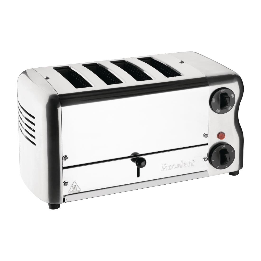 Rowlett Esprit 4 Slot Toaster Chrome with Elements & Sandwich Cage - CH181-A