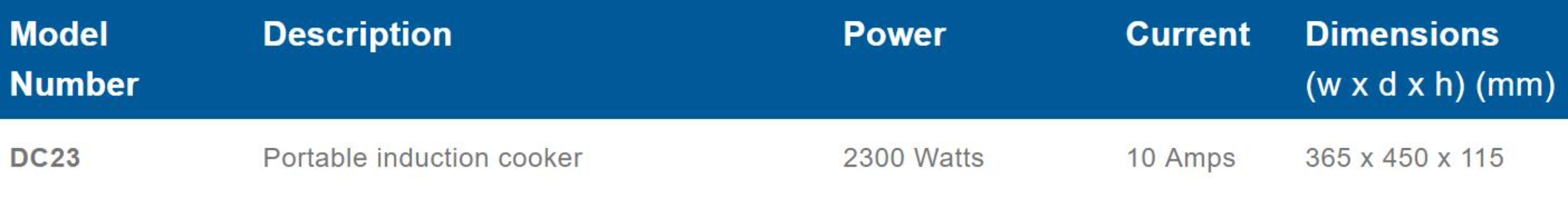 Dipo Counter Top Induction Cooker - DC23