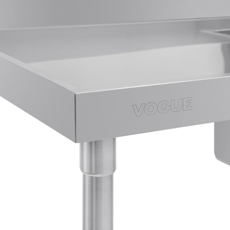 Vogue Dishwasher Inlet Table with Sink Outlet - L/H