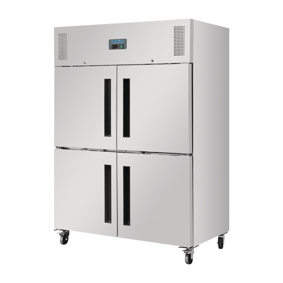 Polar G-Series 2 Stable Door Upright Fridge Stainless Steel - DL709-A
