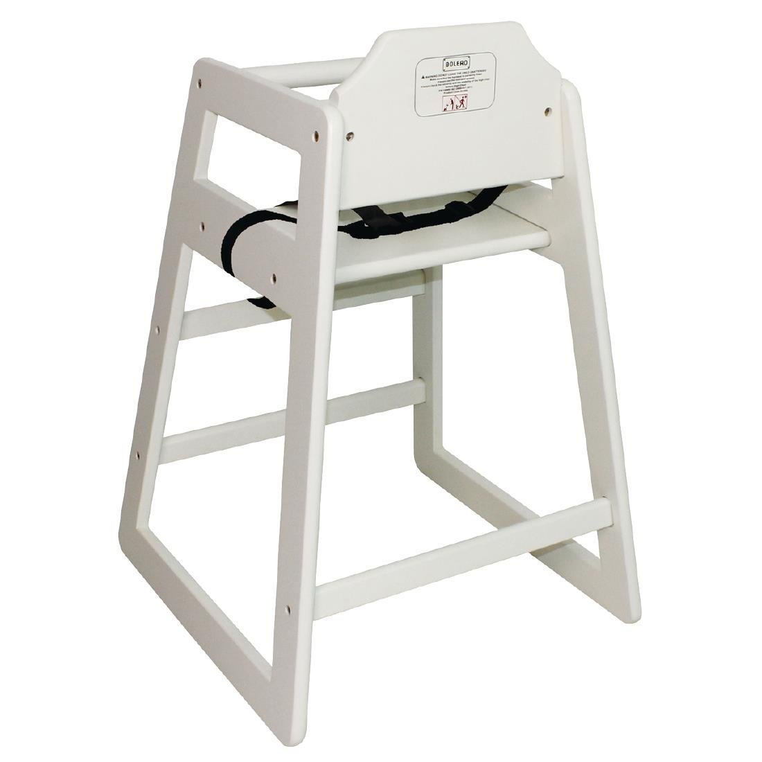 Bolero Wooden High Chair Antique White Finish - DL833