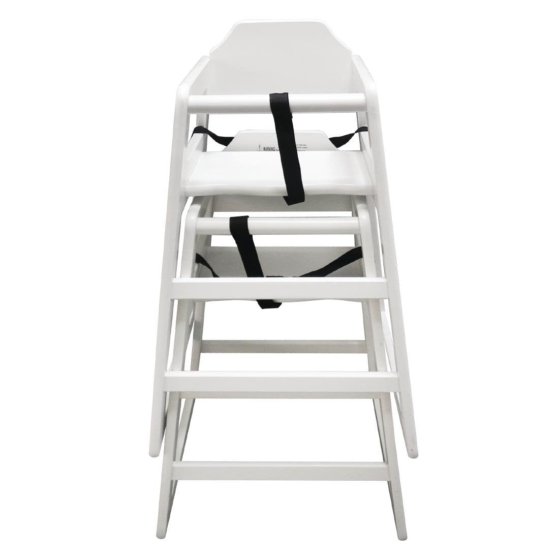 Bolero Wooden High Chair Antique White Finish - DL833