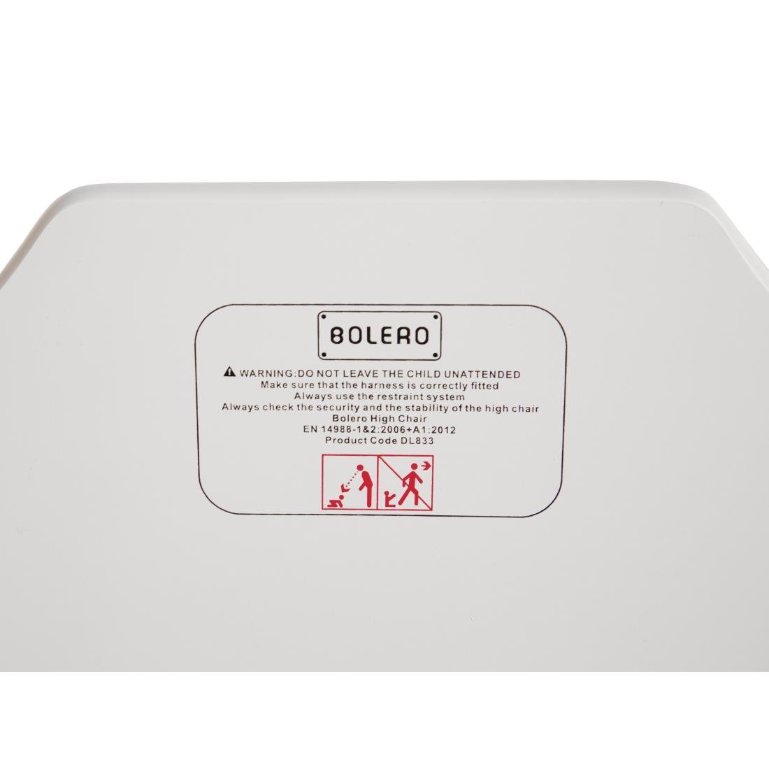 Bolero Wooden High Chair Antique White Finish - DL833