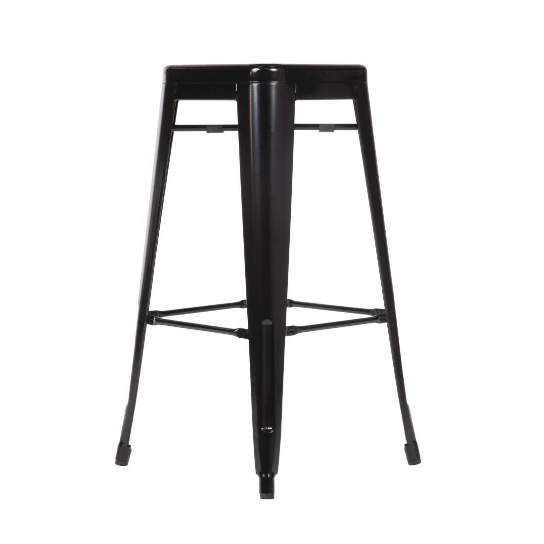 Bolero High Metal Bar Stools Black (Pack of 4) - DL881