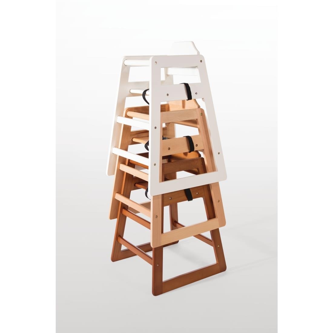 Bolero Wooden High Chair Natural Finish - DL900
