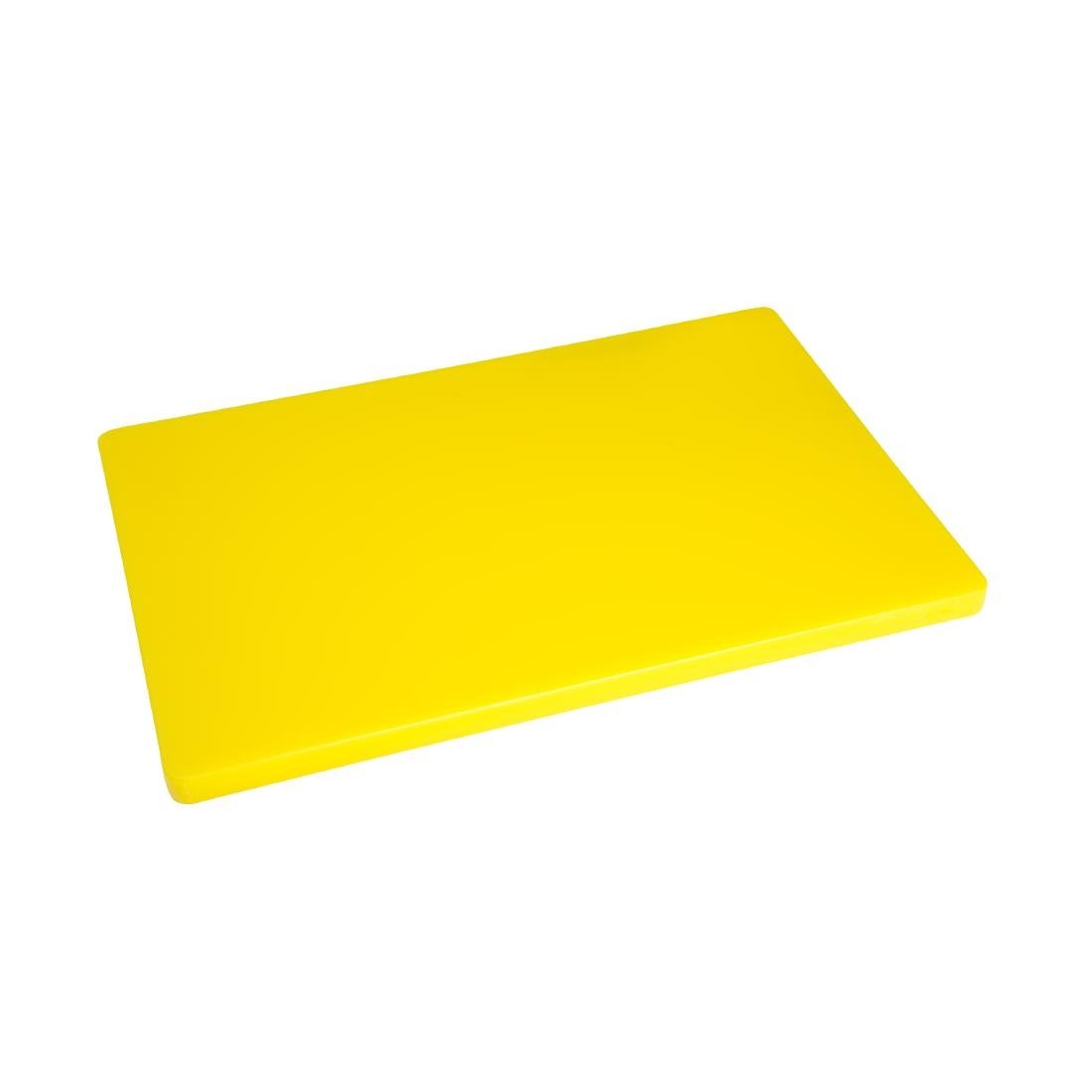 Hygiplas Extra Thick Low Density Chopping Board Yellow - 600x450x20mm - HC884