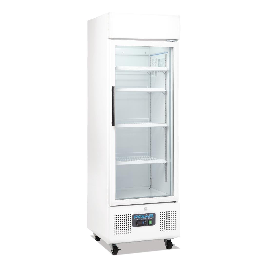 Polar G-Series Upright Display Fridge White 218Ltr - DM075-A