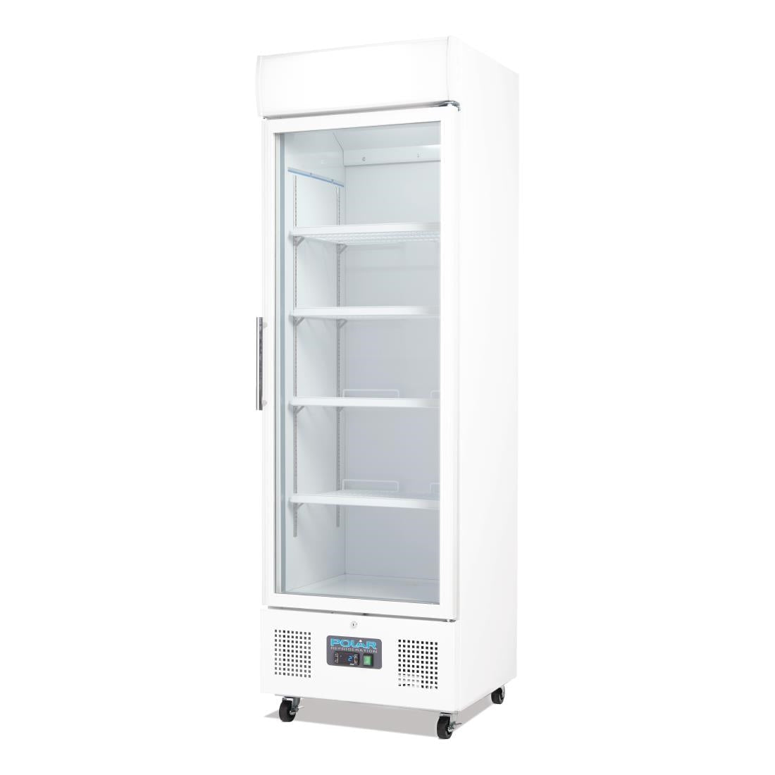 Polar G-Series Upright Display Fridge White 350Ltr - DM076-A