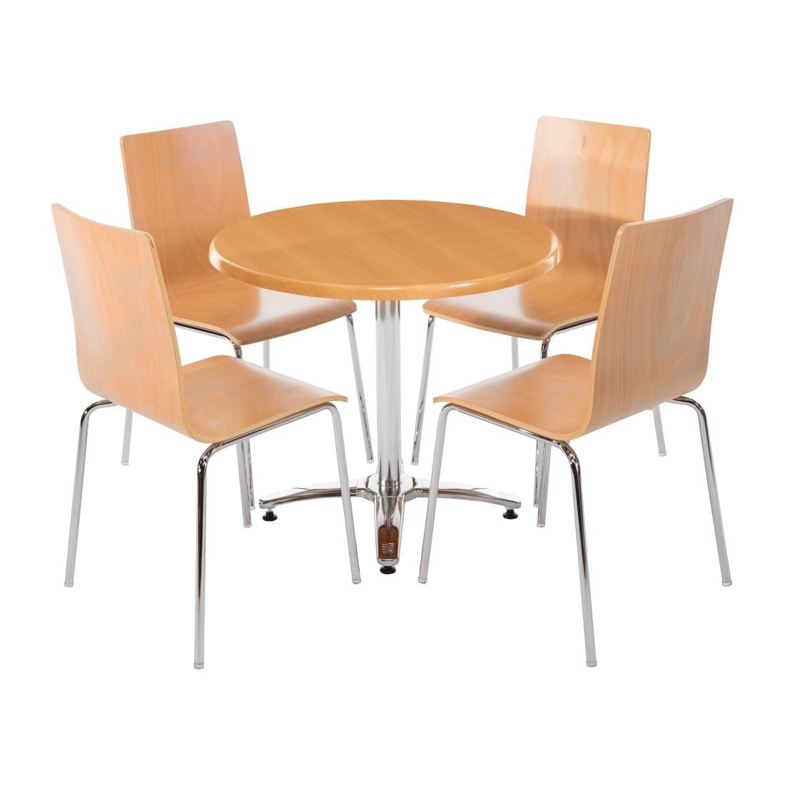 Bolero Aluminium Four Leg Table Base - DN641