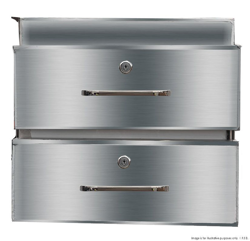F.E.D Stainless Steel Double Drawer DR-02/A