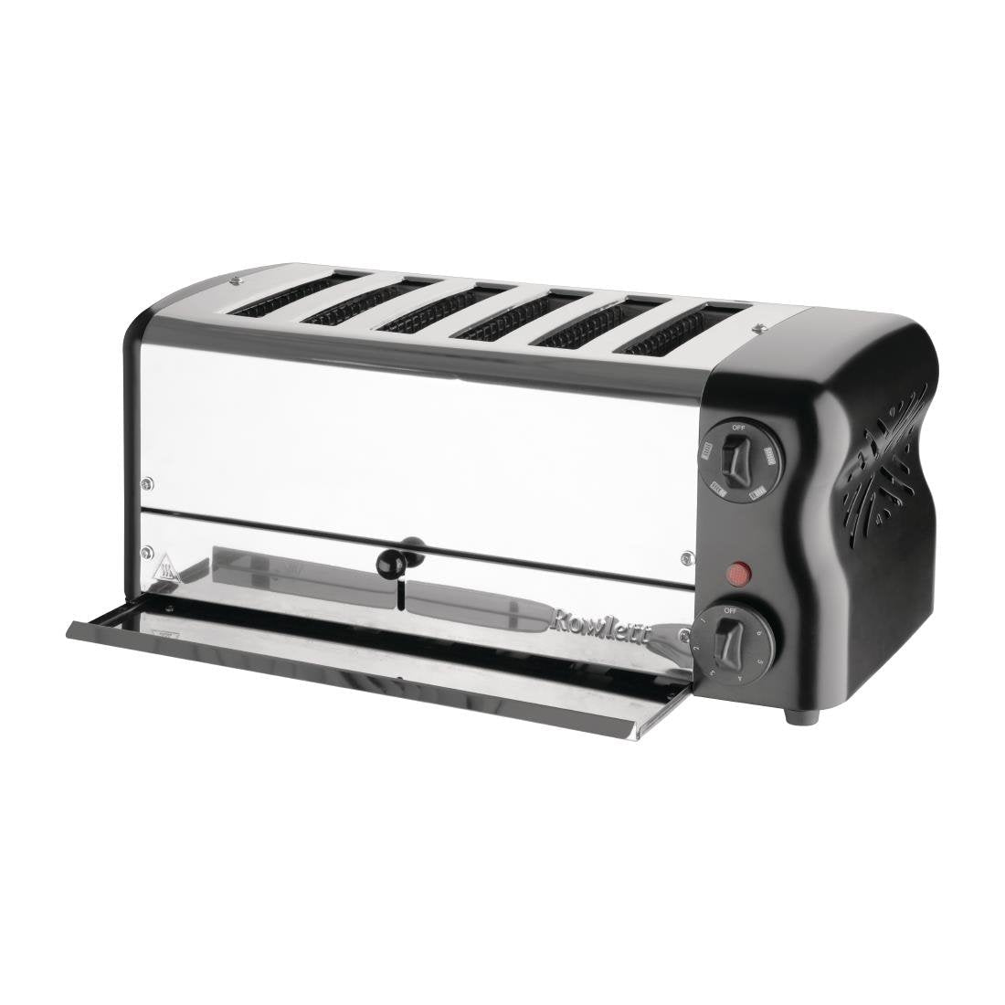 Rowlett Esprit 6 Slot Toaster Jet Black with Elements & Sandwich Cage - CH187-A