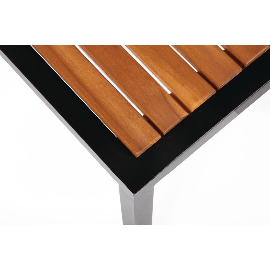 Bolero Steel & Acacia Side Chairs (Pack of 4) - DS150