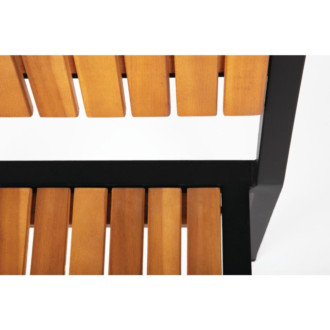 Bolero Steel & Acacia Side Chairs (Pack of 4) - DS150