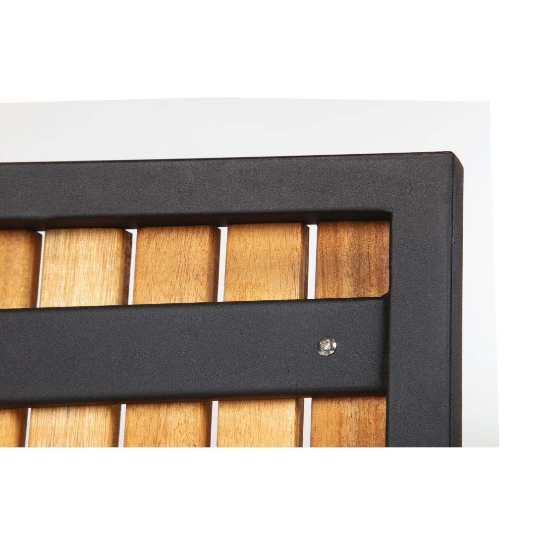 Bolero Steel & Acacia Armchair (Pack of 4) - DS151