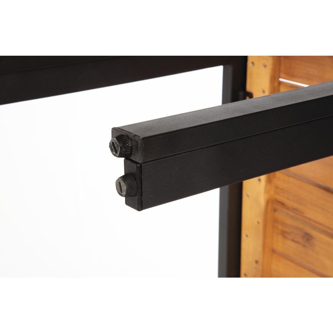 Bolero Rectangular Steel and Acacia Benches 1000mm (Pack of 2) - DS154