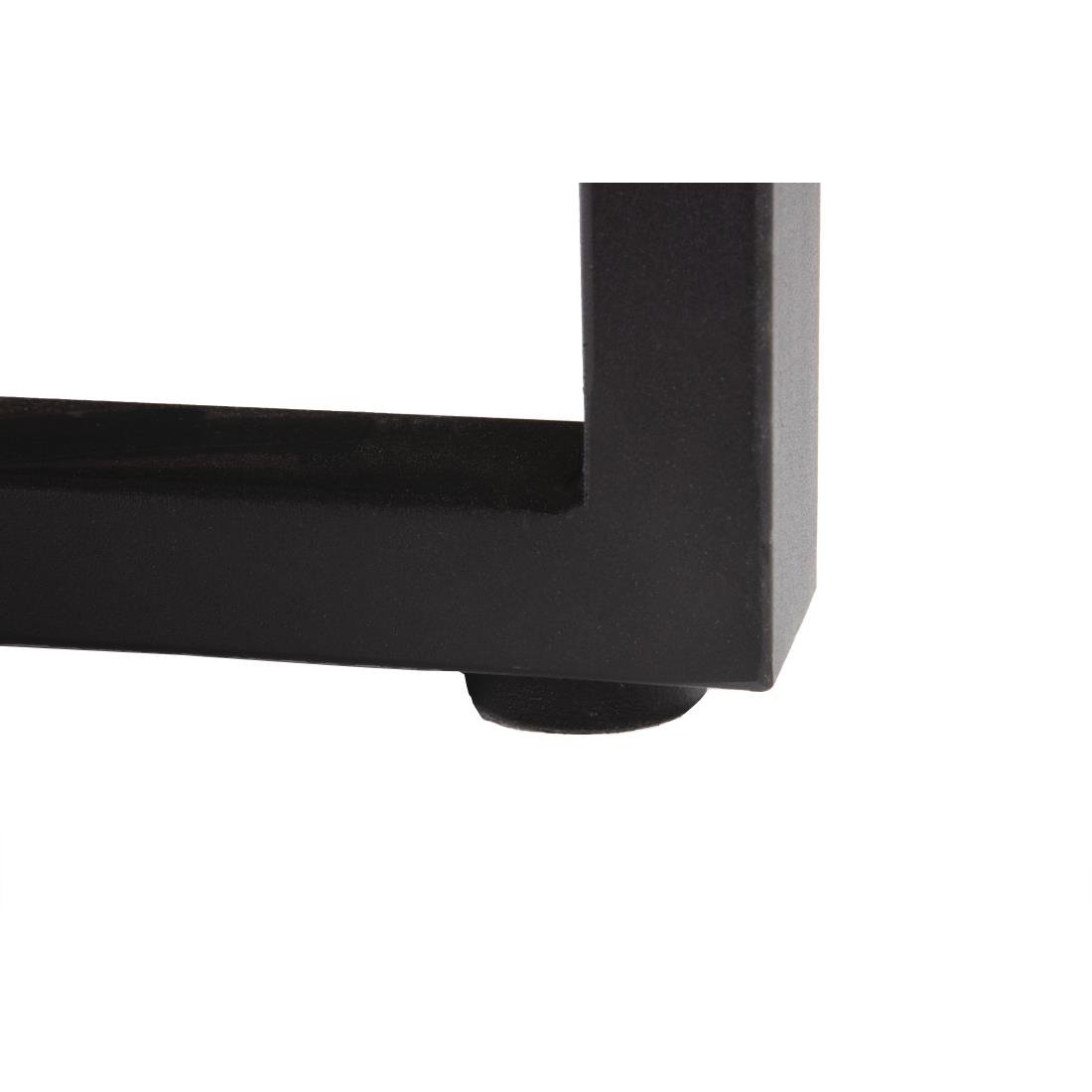 Bolero Acacia Wood and Steel Rectangular Industrial Table 1800mm - DS157