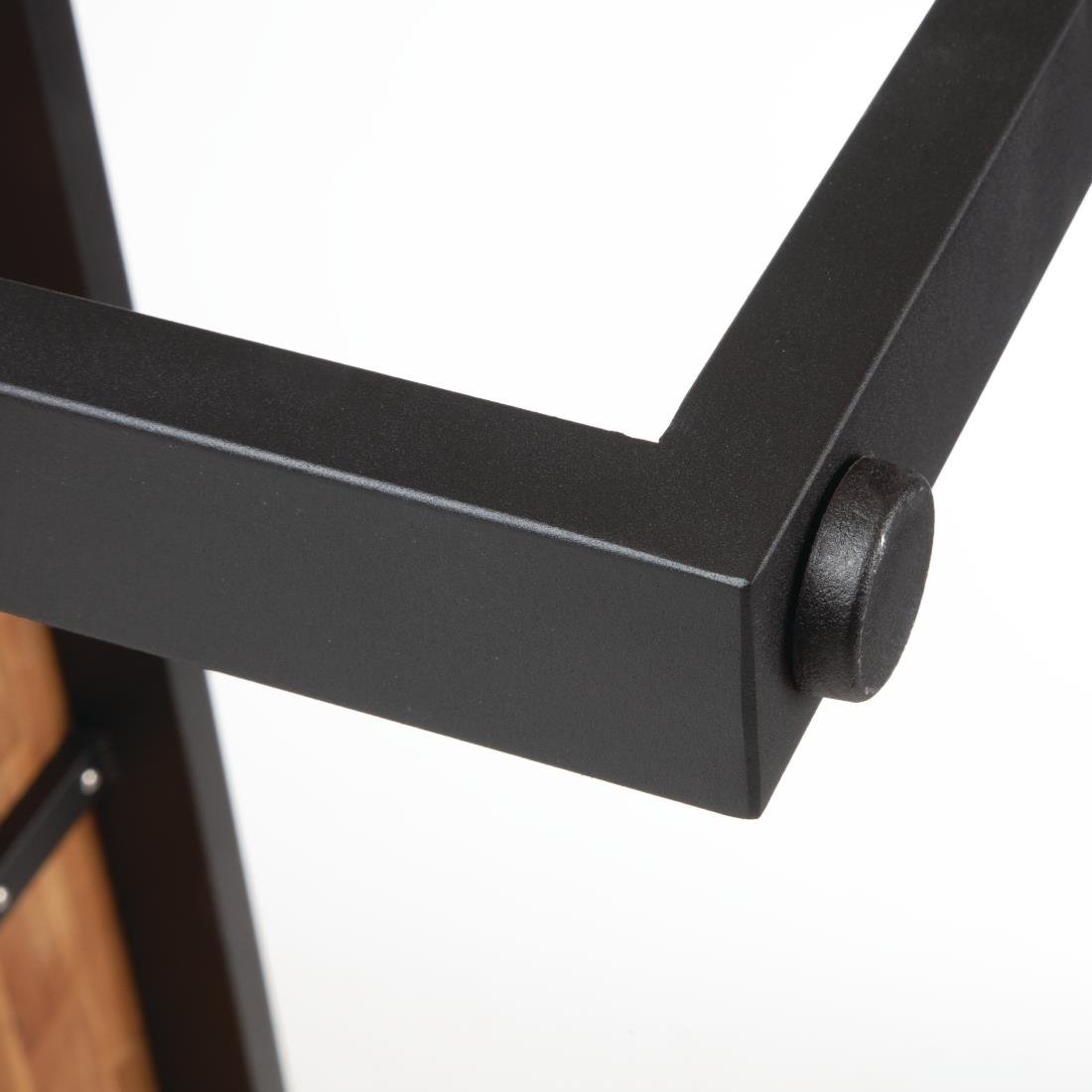 Bolero Acacia Wood and Steel Industrial Benches 1600mm (Pack of 2) - DS158