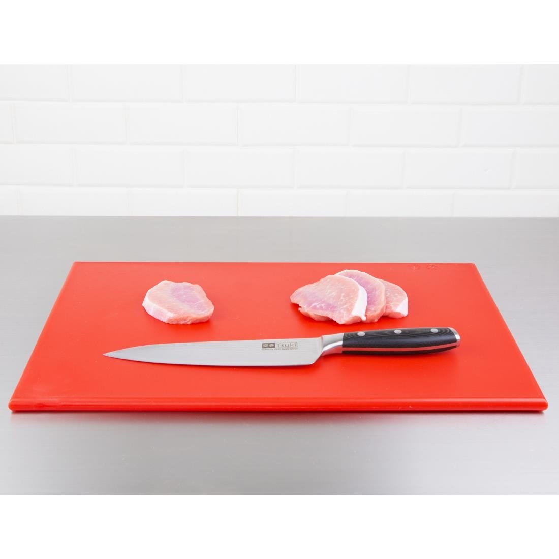 Hygiplas Antibacterial High Density Chopping Board Red - 455x305x12mm - F155