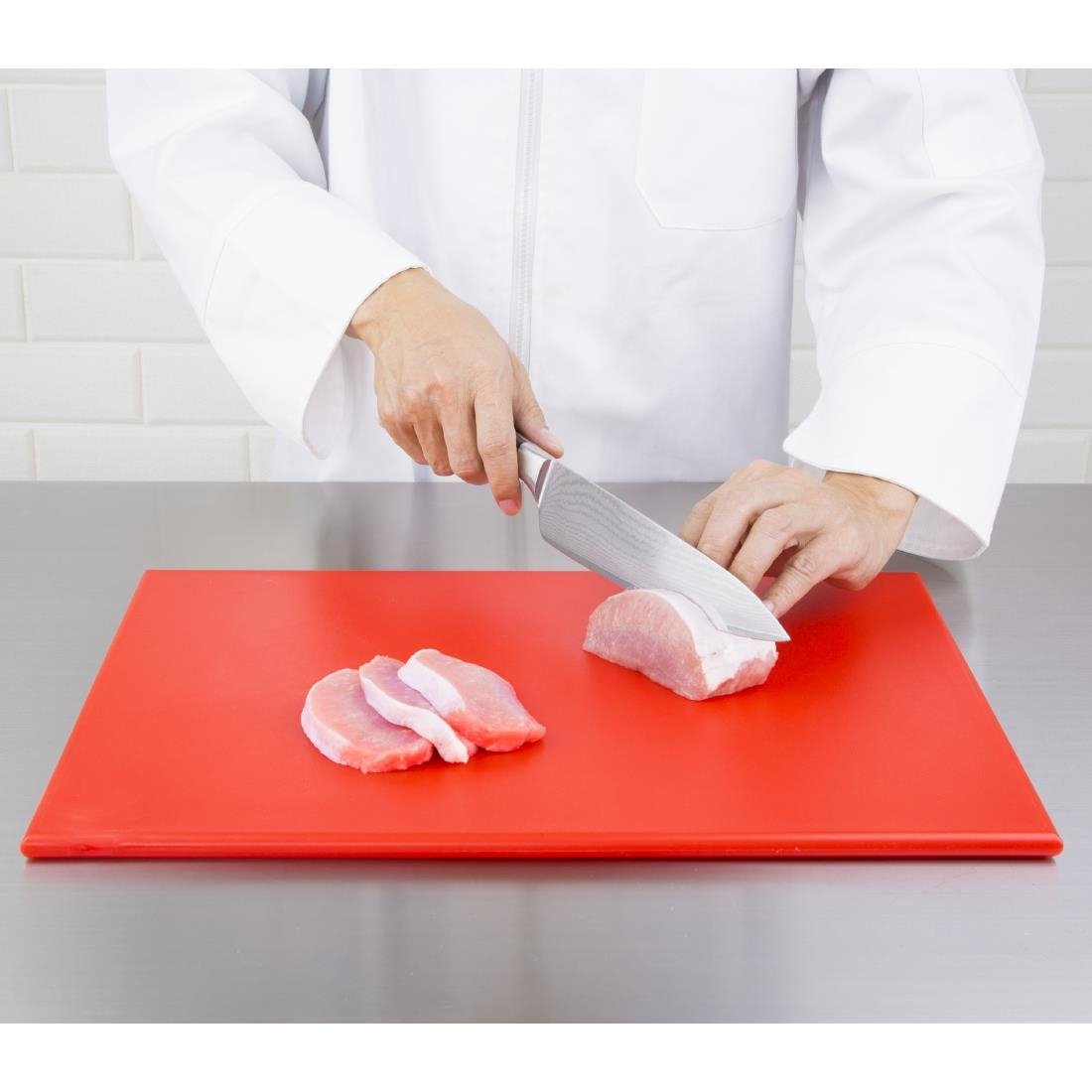 Hygiplas Antibacterial High Density Chopping Board Red - 455x305x12mm - F155