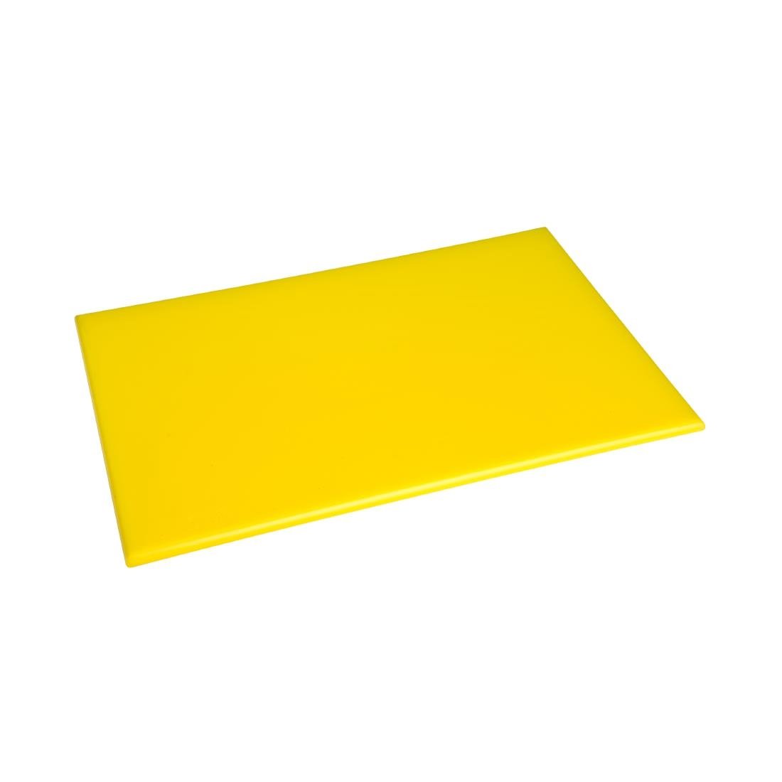 Hygiplas Antibacterial High Density Chopping Board Yellow - 455x305x12mm - F156