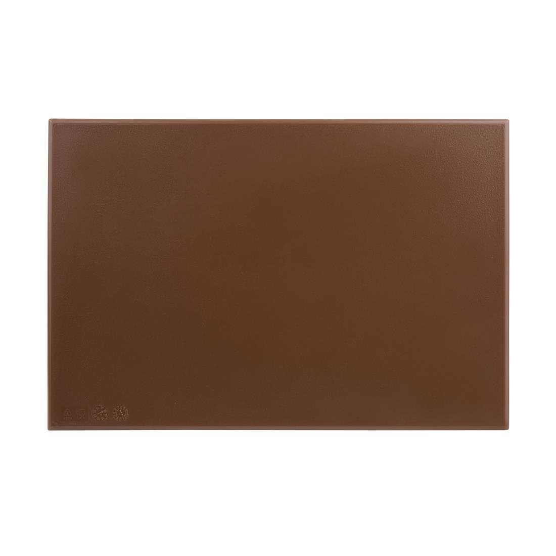 Hygiplas Antibacterial High Density Chopping Board Brown - 455x305x12mm - F160