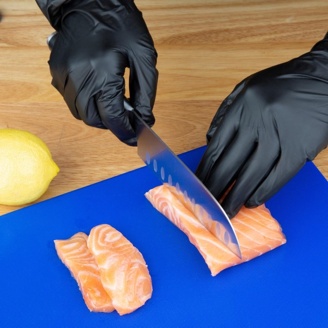 Hygiplas Vinyl Black Powder Free Glove L - pack 100 - FJ748-L