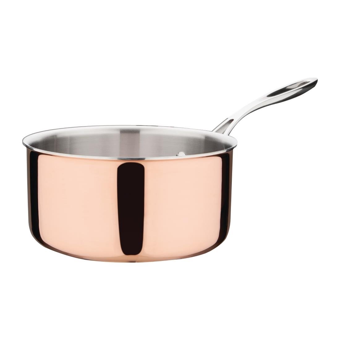 Vogue Induction Tri-Wall Copper Saucepan - 200x100mm - FS667