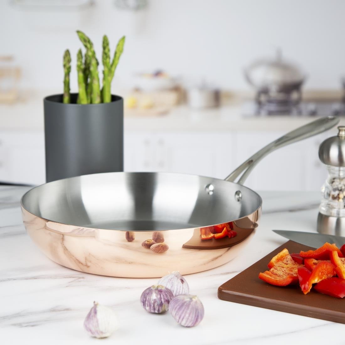 Vogue Induction Tri-Wall Copper Fry Pan - 280x60mm - FS669