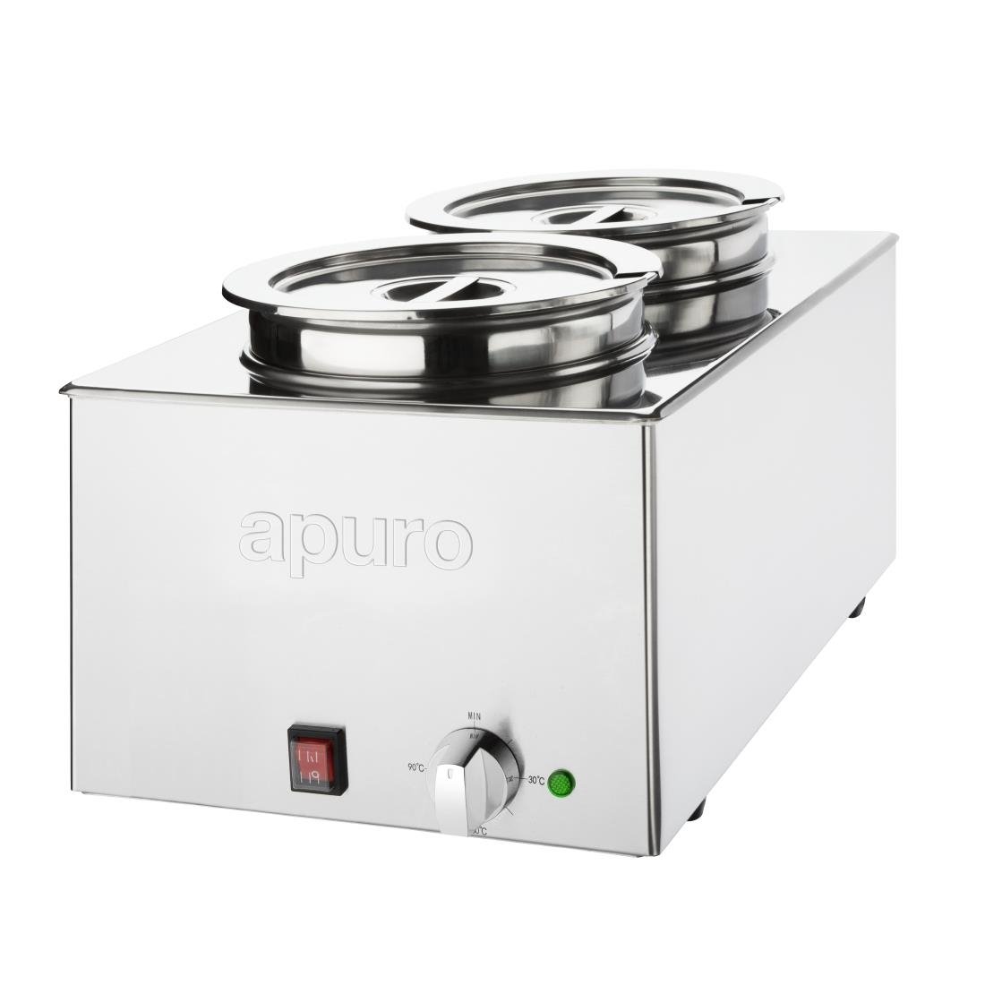 Apuro Bain-Marie with Round Pots 2x 5.2Ltr - FT695-A