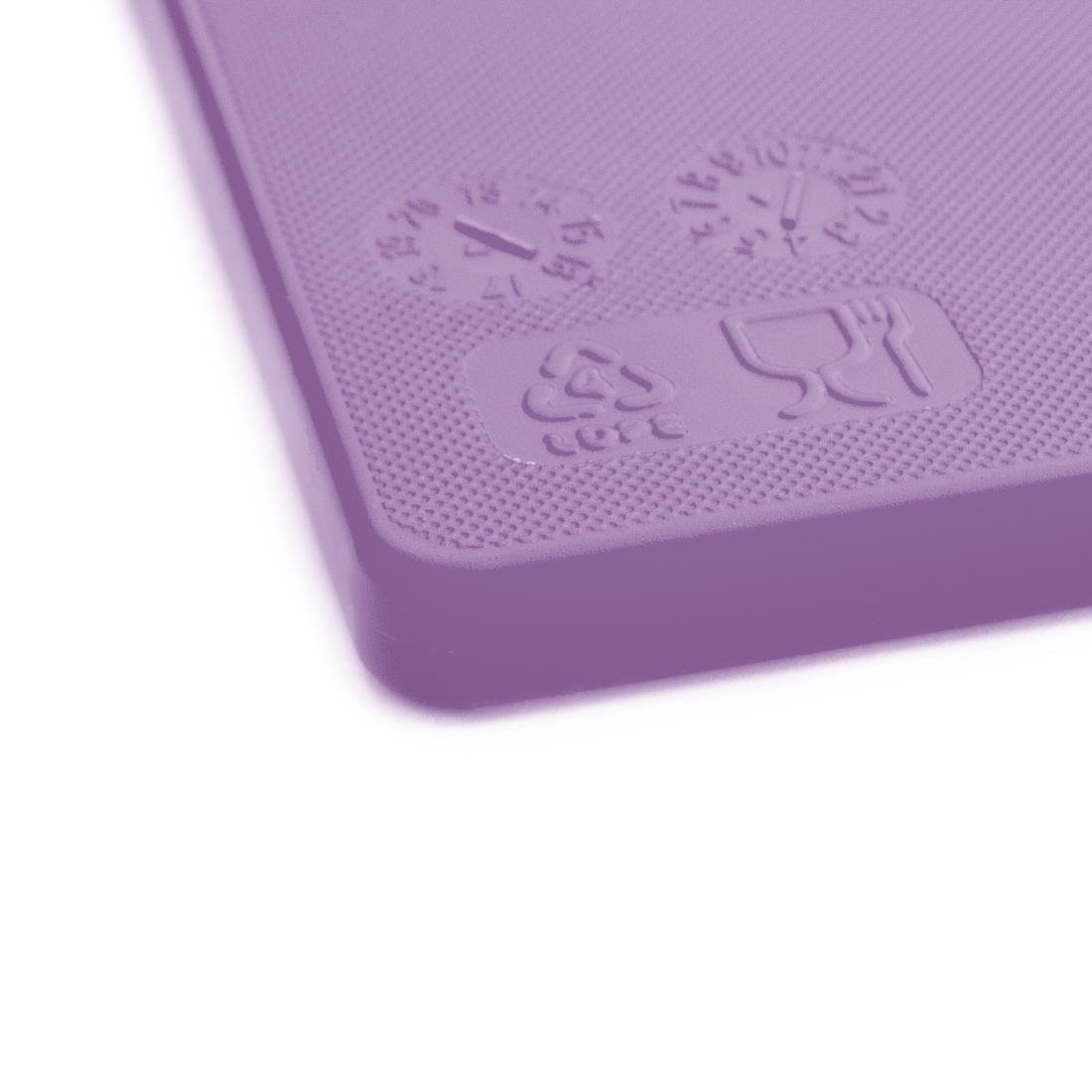 Hygiplas Anti-bacterial Low Density Chopping Board Purple - 450x300x10mm - FX110