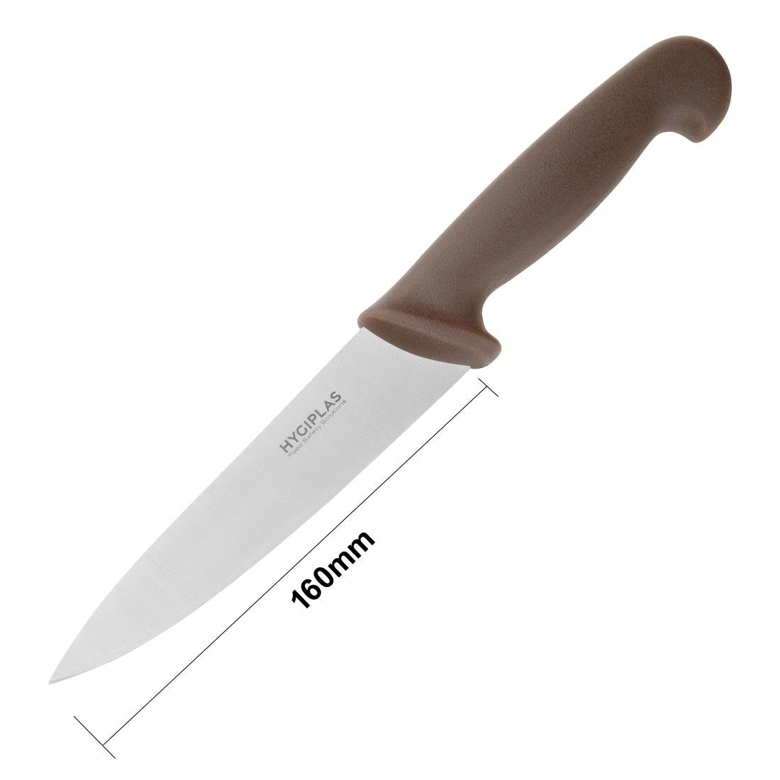 Hygiplas Cooks Knife Brown 160mm - FX115