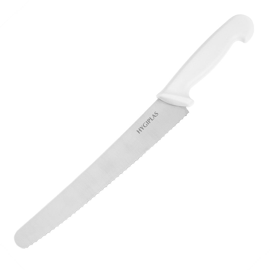 Hygiplas Serrated Pastry Knife White 255mm - FX127
