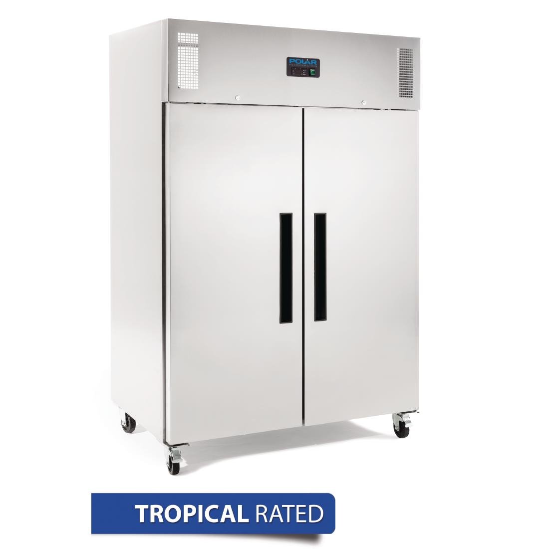 Polar G-Series 2 Door Upright Freezer Stainless Steel 1200Ltr - DL896-A