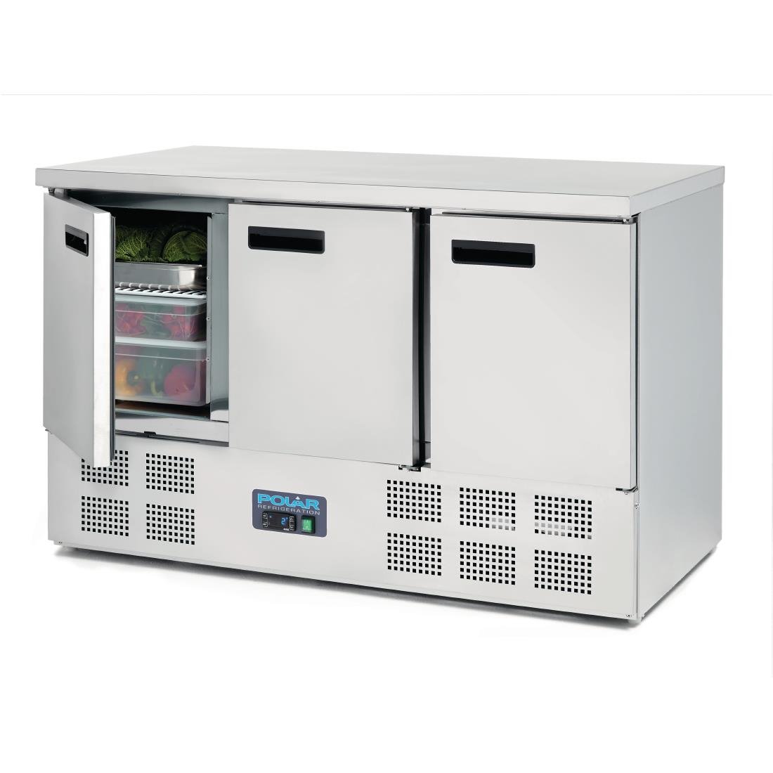 Polar G-Series 3 Door Counter Fridge 368Ltr - G622-A